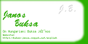 janos buksa business card